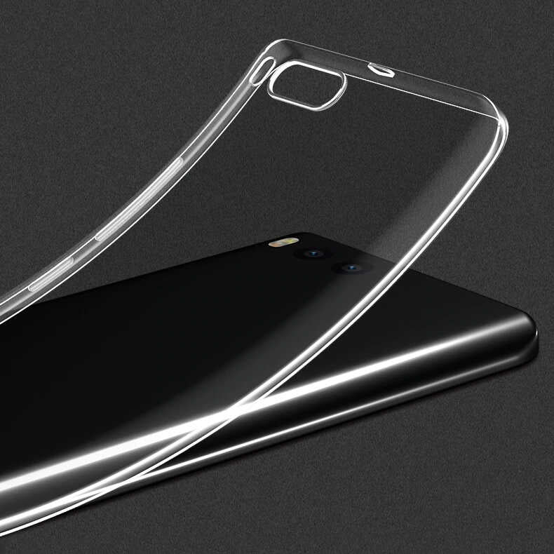 Xiaomi Mi Note 3 Kılıf Zore Süper Silikon Kapak Renksiz