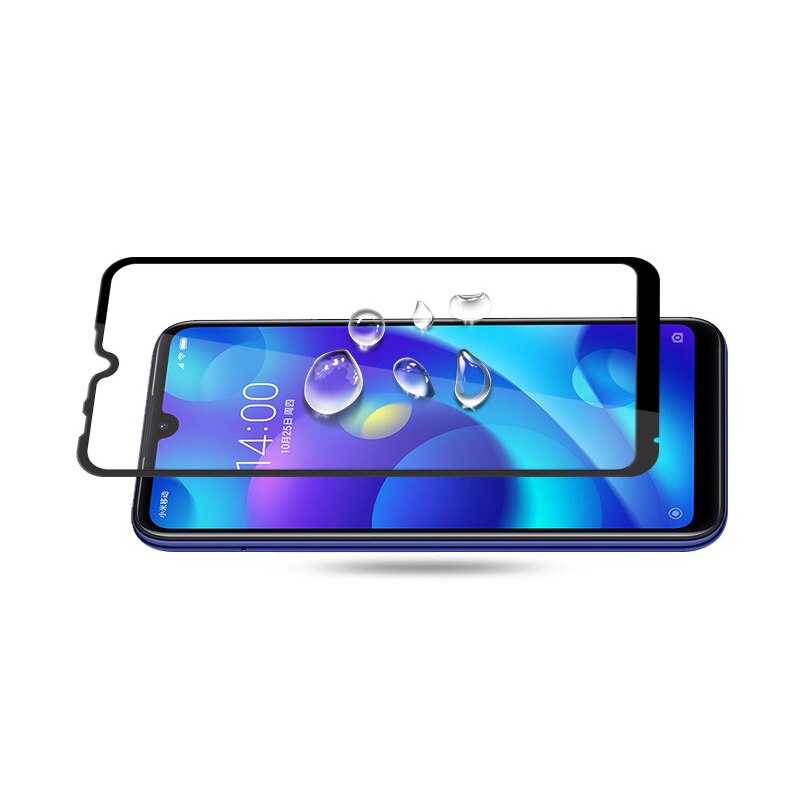 Xiaomi Mi Play Zore Kenarları Kırılmaya Dayanıklı Cam Ekran Koruyucu Siyah