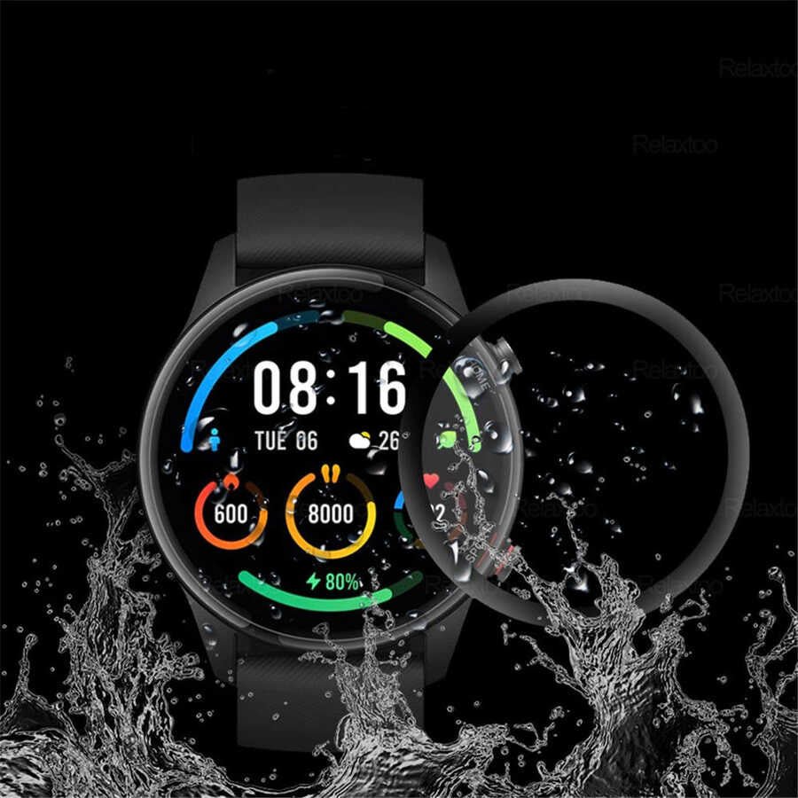 Xiaomi Mi Watch Color Zore PMMA Pet Saat Ekran Koruyucu Siyah