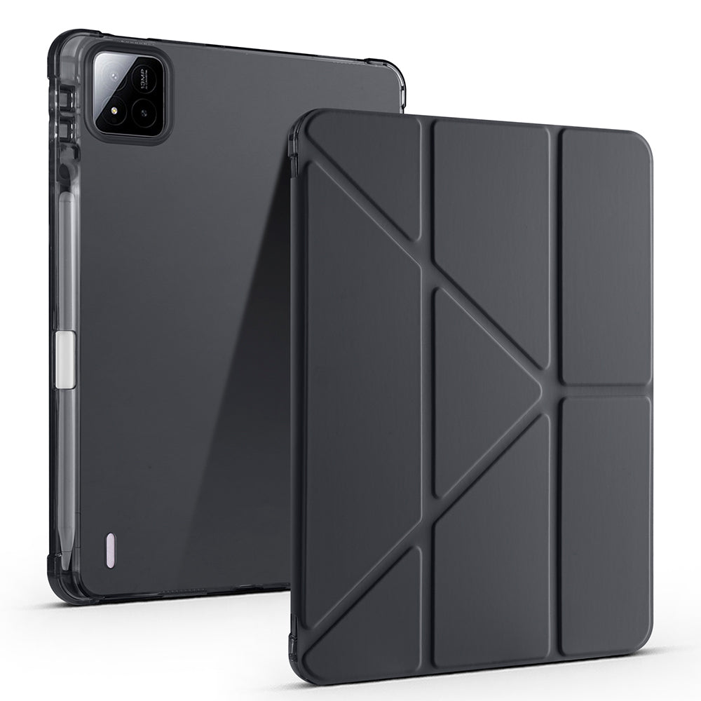 Xiaomi Pad 7 Kılıf Zore Tri Folding Kalem Bölmeli Standlı Kılıf Koyu Yeşil