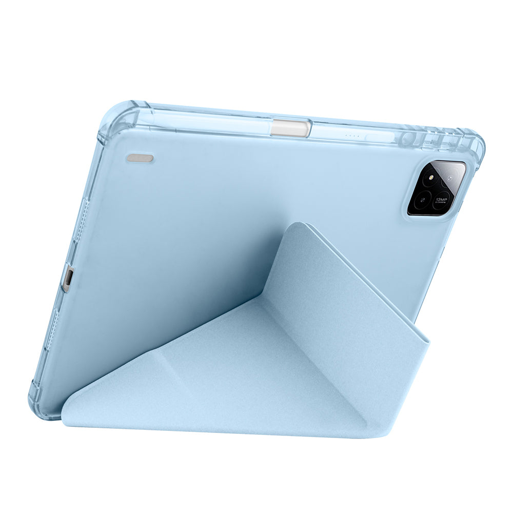 Xiaomi Pad 7 Pro Kılıf Zore Tri Folding Kalem Bölmeli Standlı Kılıf Koyu Yeşil