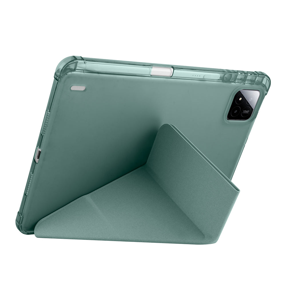 Xiaomi Pad 7 Pro Kılıf Zore Tri Folding Kalem Bölmeli Standlı Kılıf Rose Gold