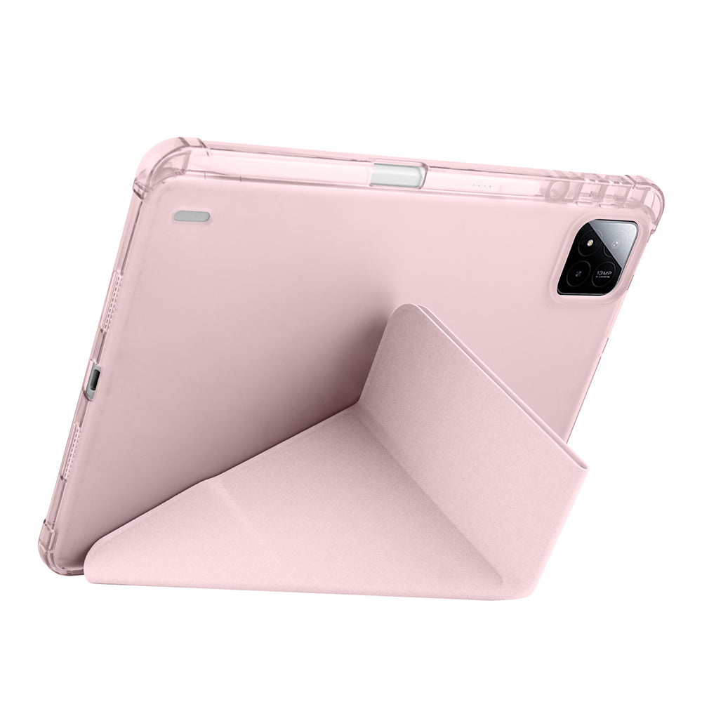 Xiaomi Pad 7 Pro Kılıf Zore Tri Folding Kalem Bölmeli Standlı Kılıf Rose Gold