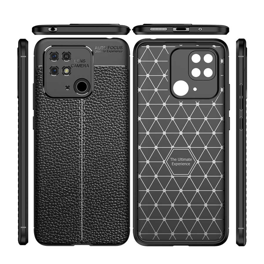 Xiaomi Poco C40 Kılıf Zore Niss Silikon Kapak Siyah