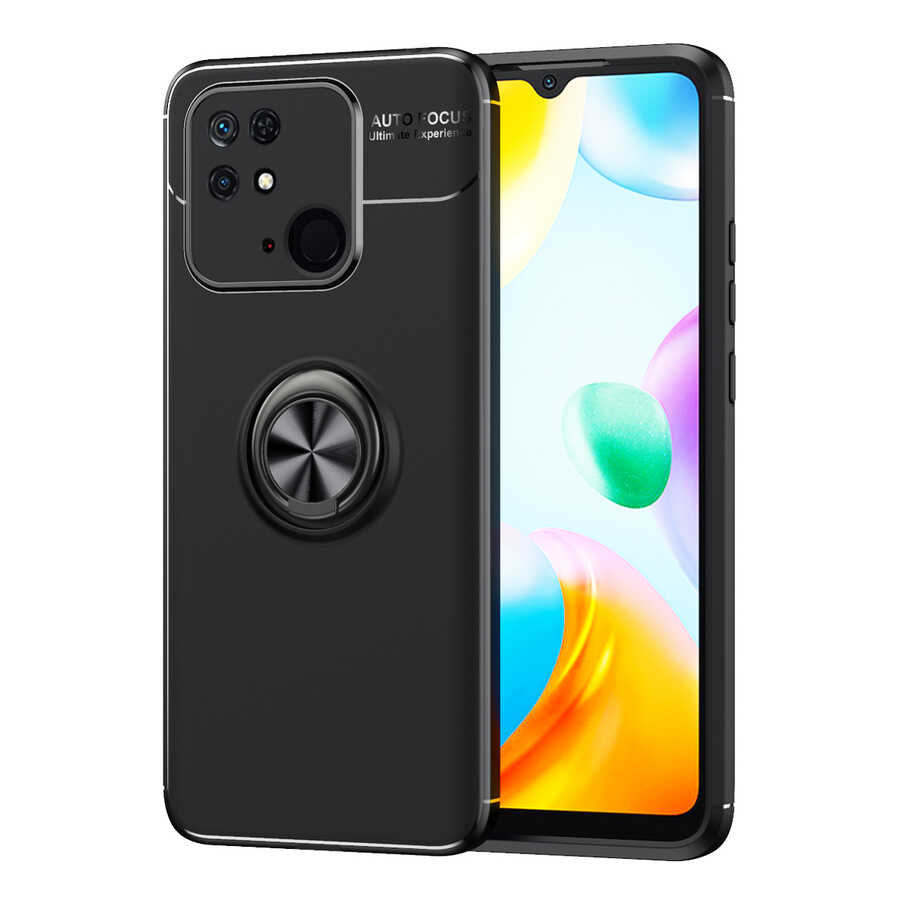 Xiaomi Poco C40 Kılıf Zore Ravel Silikon Kapak Siyah