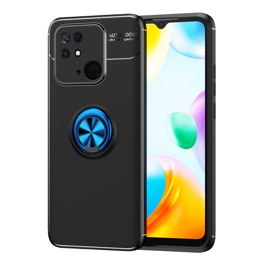 Xiaomi Poco C40 Kılıf Zore Ravel Silikon Kapak Mavi