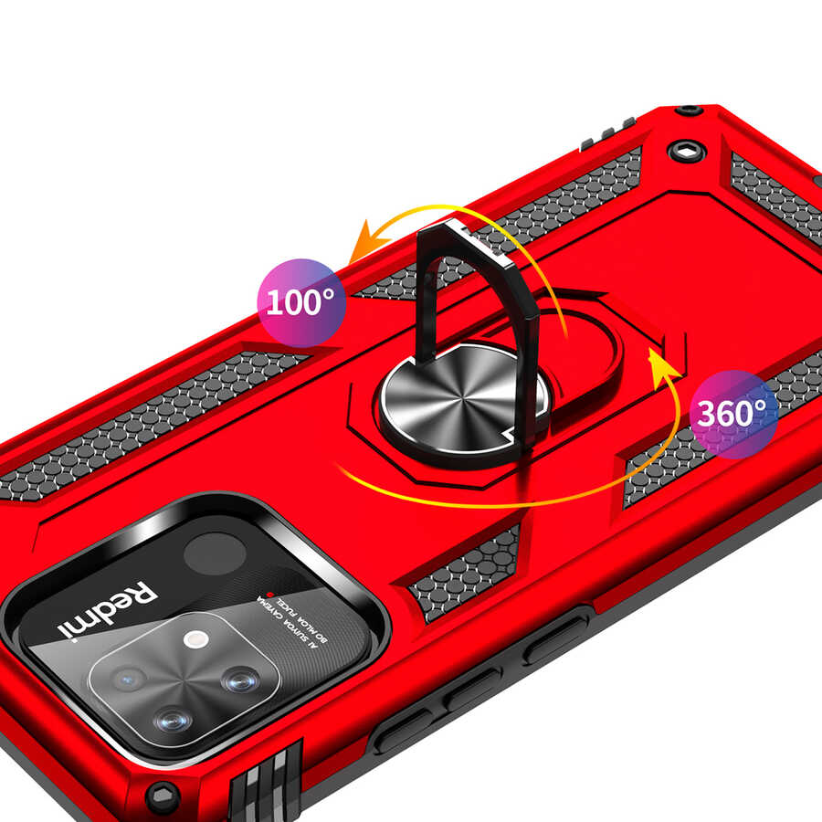 Xiaomi Poco C40 Kılıf Zore Vega Kapak Siyah