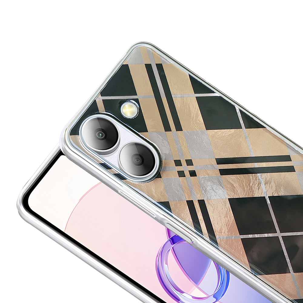 Xiaomi Poco C65 Kılıf Desenli Zore Mep Kapak Gri Leopar