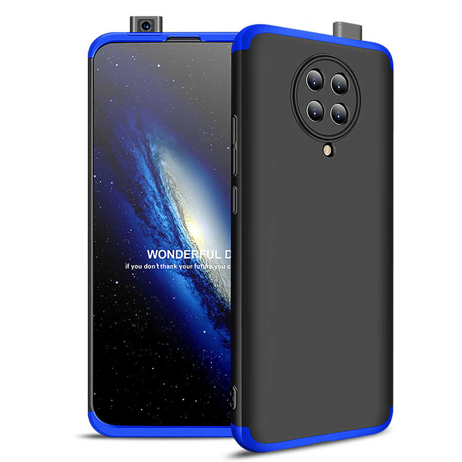 Xiaomi Poco F2 Pro Kılıf Zore Ays Kapak Siyah-Kırmızı