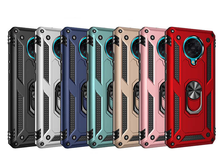 Xiaomi Poco F2 Pro Kılıf Zore Vega Kapak Rose Gold