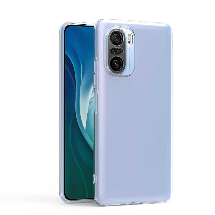 Xiaomi Poco F3 Kılıf Zore Kamera Korumalı Süper Silikon Kapak Renksiz