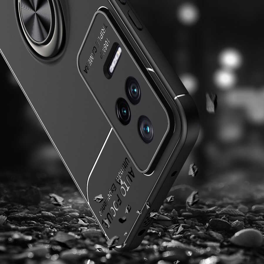 Xiaomi Poco F4 Kılıf Zore Ravel Silikon Kapak Siyah