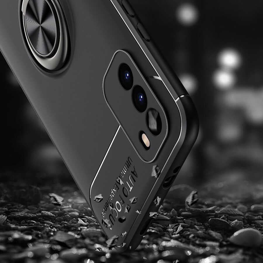 Xiaomi Poco M3 Kılıf Zore Ravel Silikon Kapak Siyah-Rose Gold