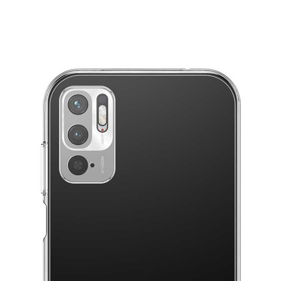 Xiaomi Poco M3 Pro Kılıf Zore Kamera Korumalı Süper Silikon Kapak Renksiz