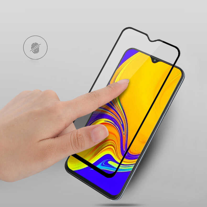 Xiaomi Poco M3 Zore Kenarları Kırılmaya Dayanıklı Cam Ekran Koruyucu Siyah