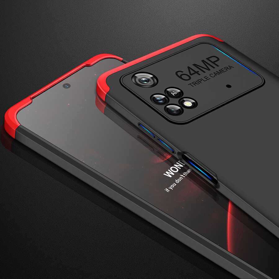 Xiaomi Poco M4 Pro 4G Kılıf Zore Ays Kapak Siyah-Mavi