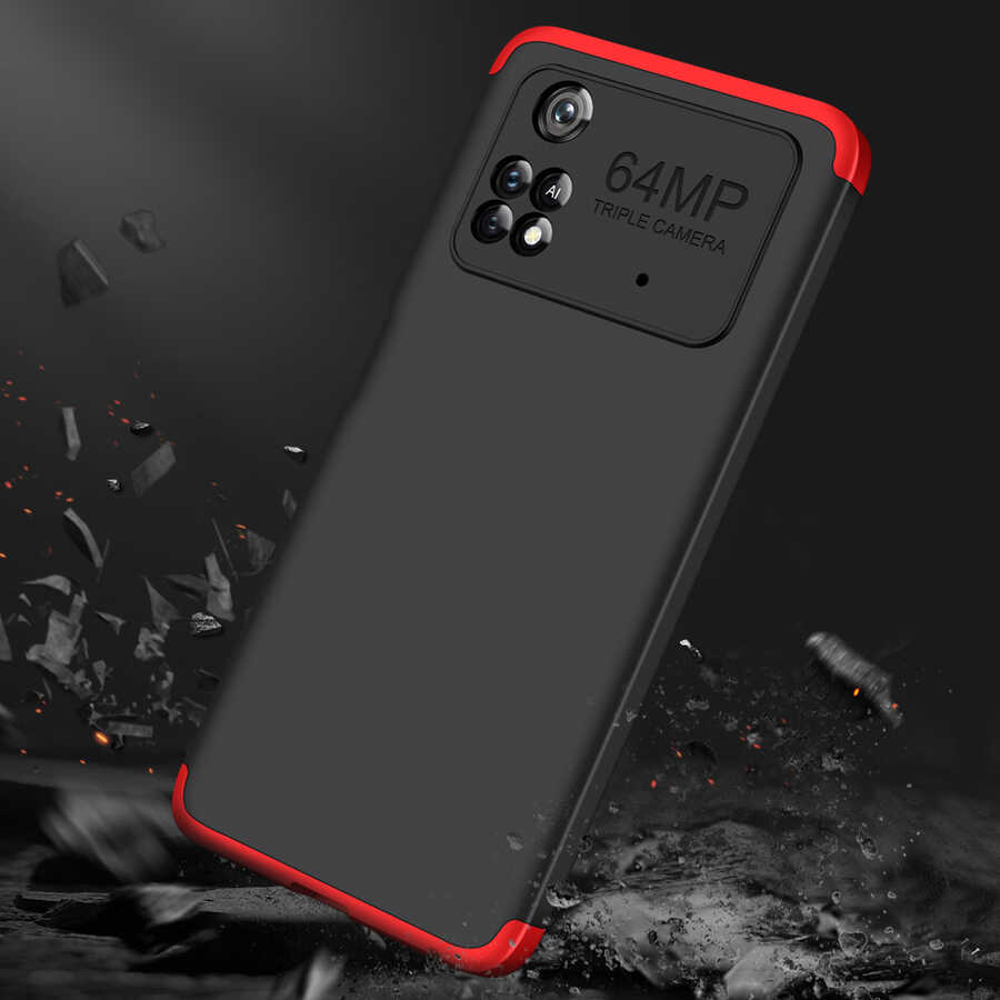 Xiaomi Poco M4 Pro 4G Kılıf Zore Ays Kapak Kırmızı