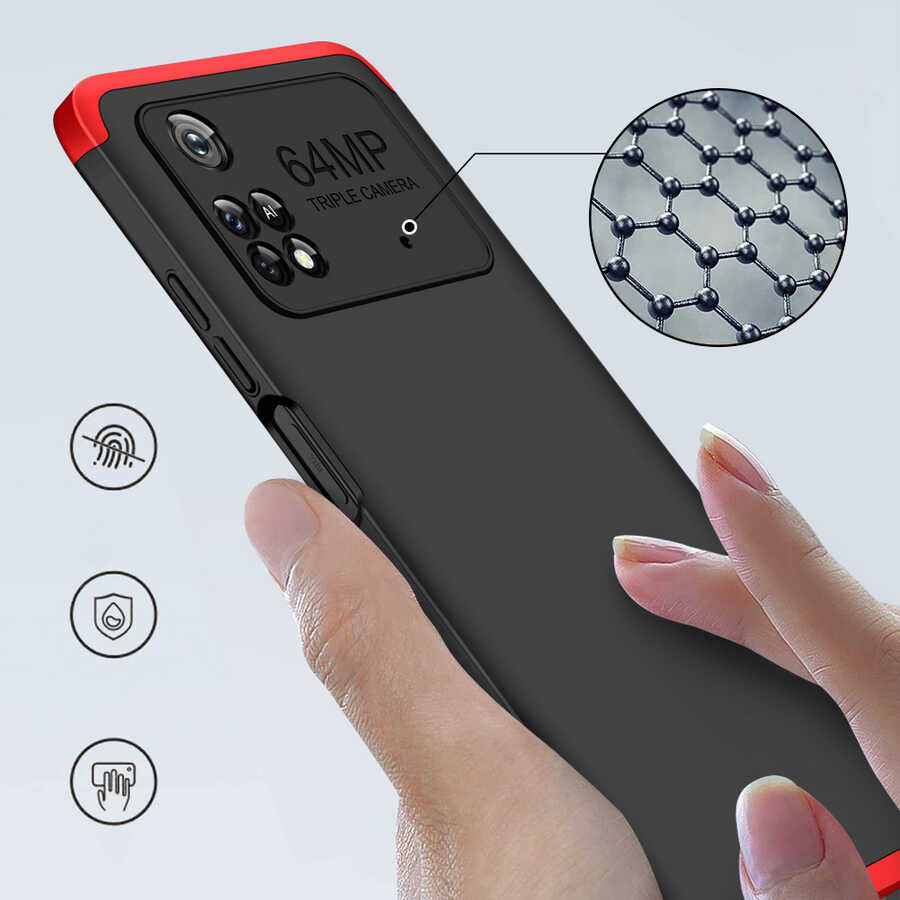 Xiaomi Poco M4 Pro 4G Kılıf Zore Ays Kapak Kırmızı