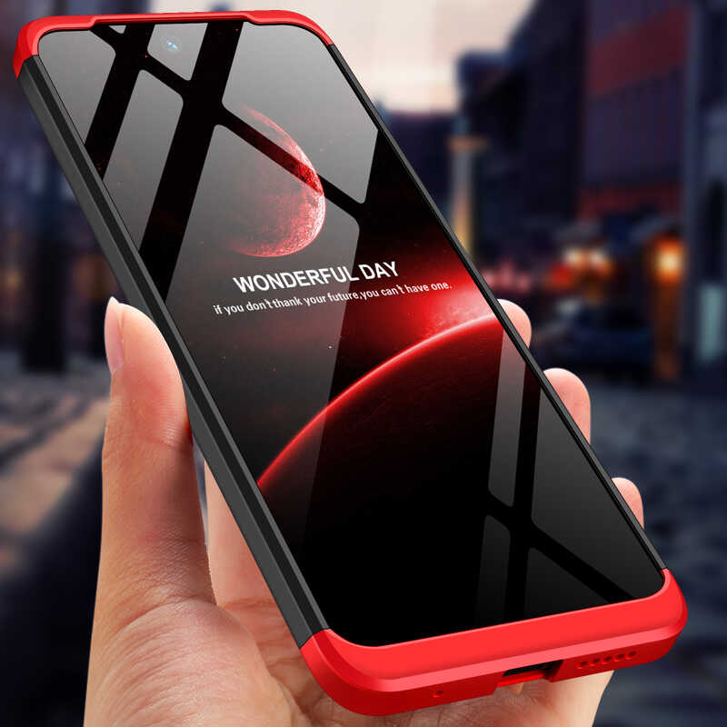 Xiaomi Poco M4 Pro 4G Kılıf Zore Ays Kapak Siyah-Kırmızı