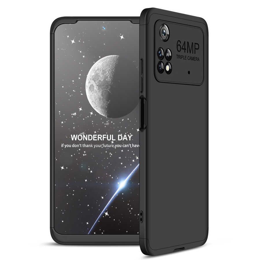 Xiaomi Poco M4 Pro 4G Kılıf Zore Ays Kapak Siyah