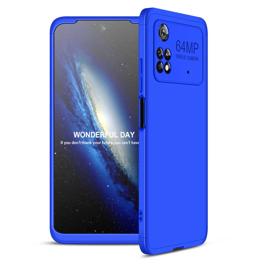 Xiaomi Poco M4 Pro 4G Kılıf Zore Ays Kapak Mavi