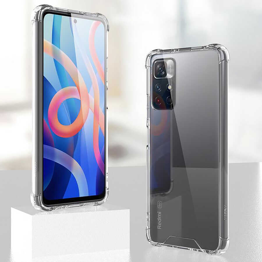 Xiaomi Poco M4 Pro 5G Kılıf Zore Nitro Anti Shock Silikon Renksiz