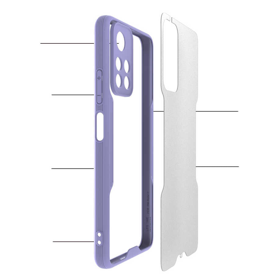 Xiaomi Poco M4 Pro 5G Kılıf Zore Parfe Kapak Mavi