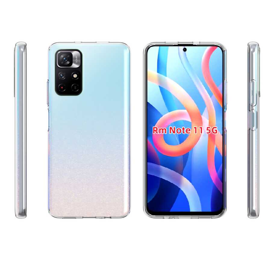 Xiaomi Poco M4 Pro 5G Kılıf Zore Süper Silikon Kapak Renksiz