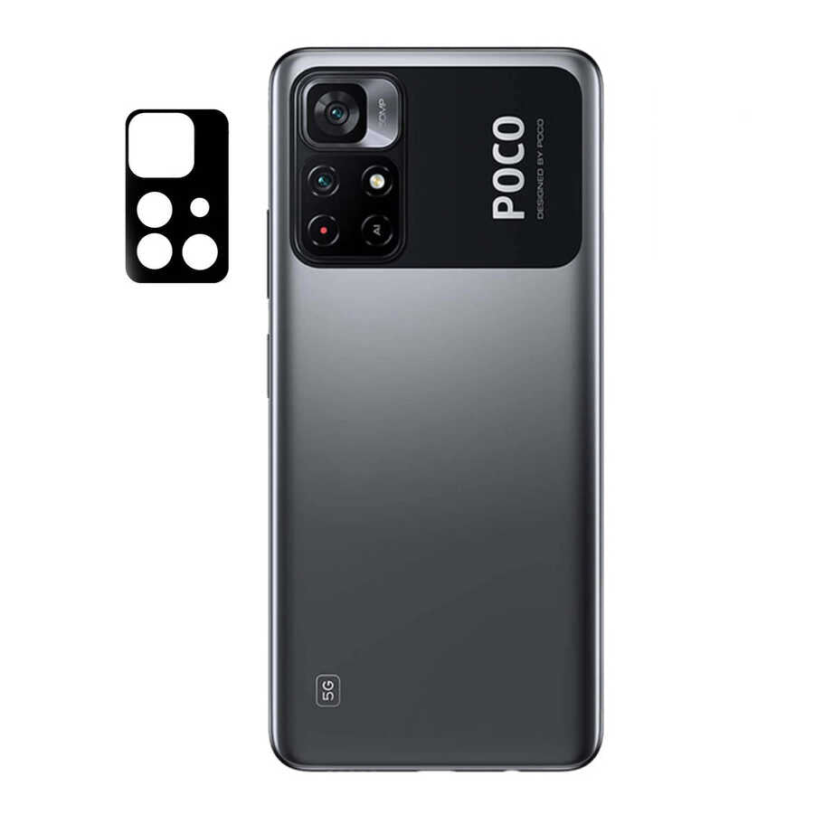 Xiaomi Poco M4 Pro 5G Zore 3D Kamera Camı Siyah