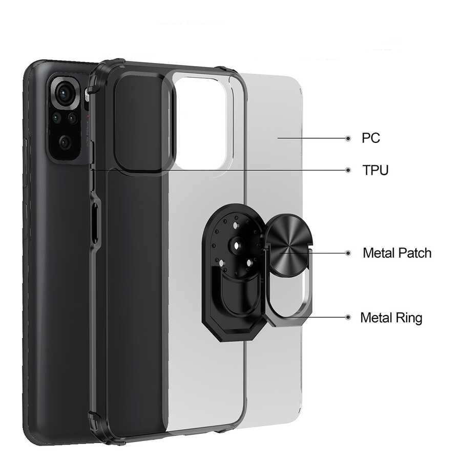 Xiaomi Poco M5S Kılıf Zore Mola Kapak Kırmızı