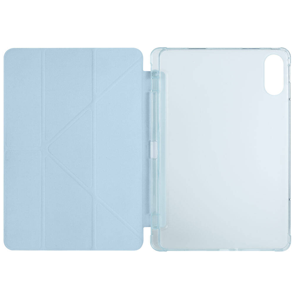 Xiaomi Poco Pad Kılıf Zore Tri Folding Kalem Bölmeli Standlı Kılıf Mavi