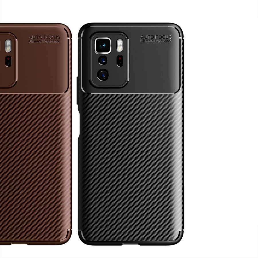 Xiaomi Poco X3 GT Kılıf Zore Negro Silikon Kapak Kahverengi