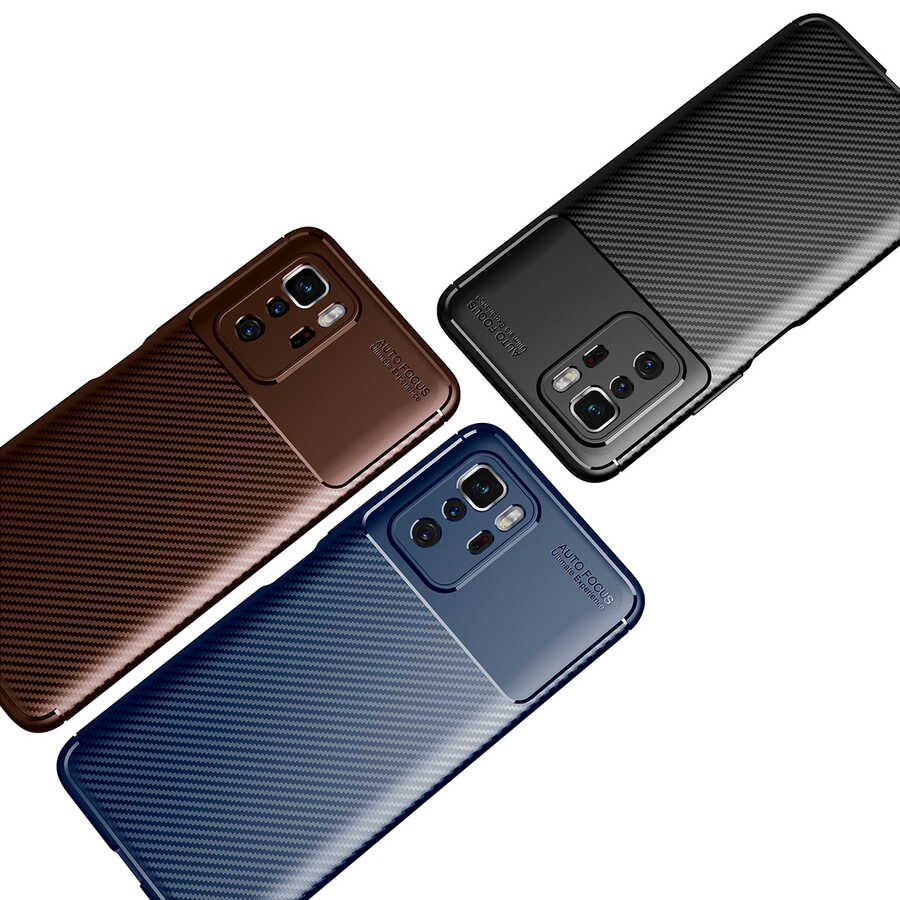 Xiaomi Poco X3 GT Kılıf Zore Negro Silikon Kapak Kahverengi