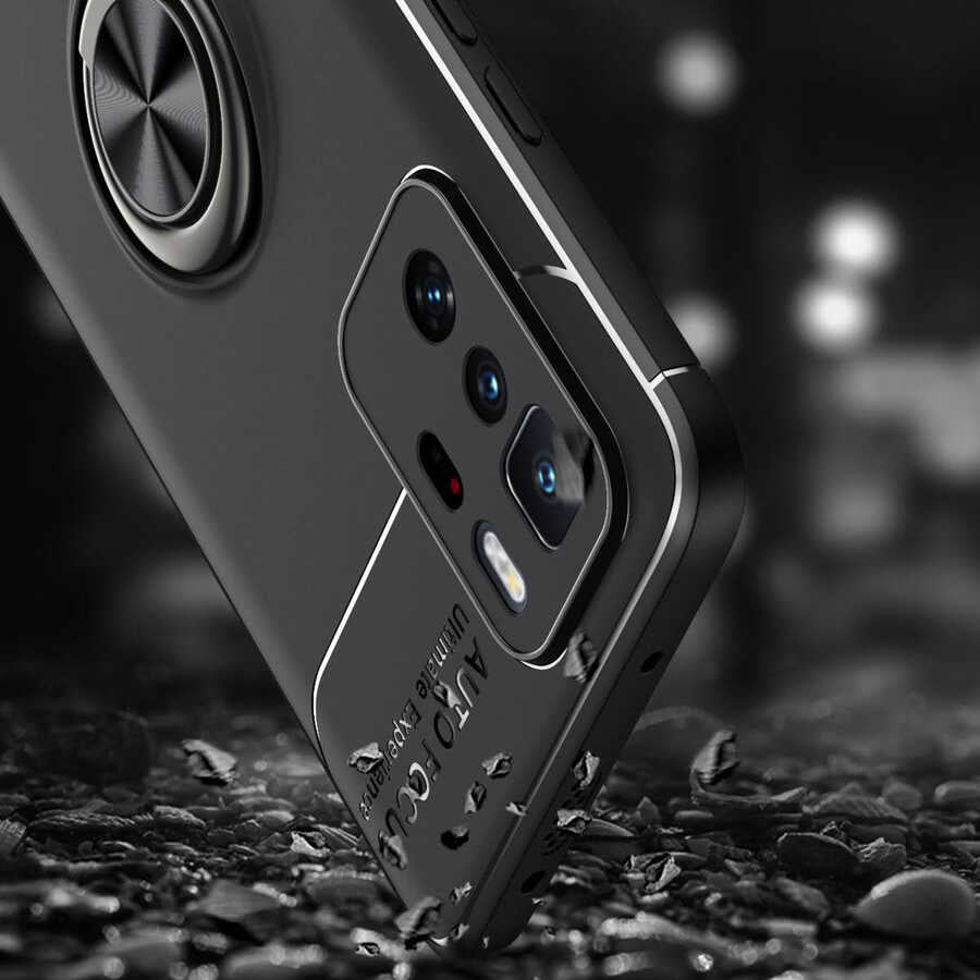 Xiaomi Poco X3 GT Kılıf Zore Ravel Silikon Kapak Siyah-Rose Gold