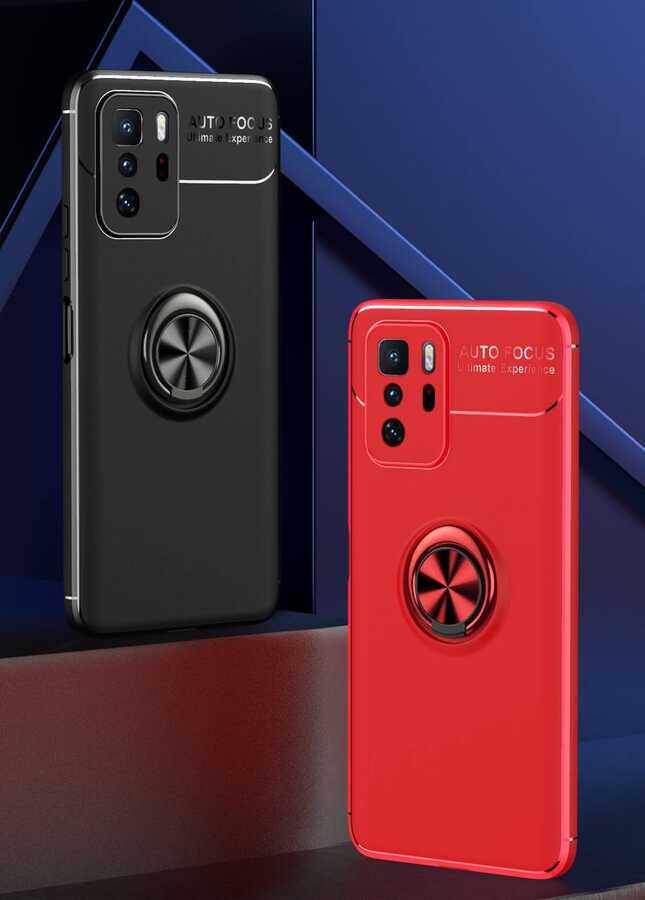 Xiaomi Poco X3 GT Kılıf Zore Ravel Silikon Kapak Siyah-Rose Gold