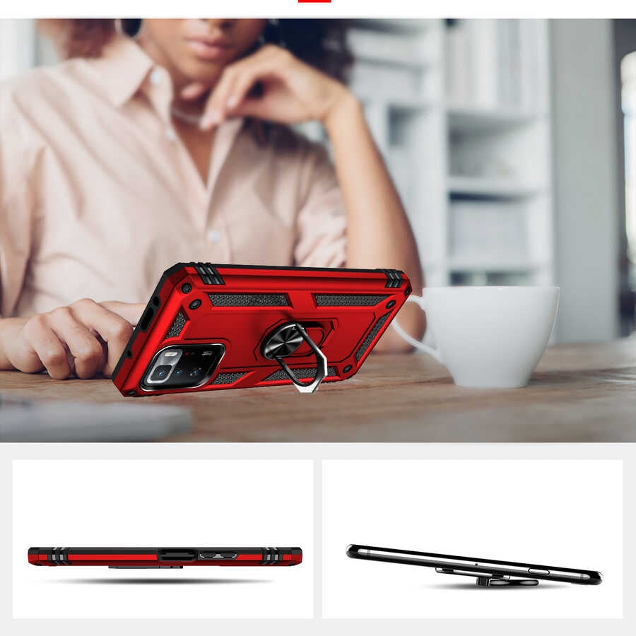 Xiaomi Poco X3 GT Kılıf Zore Vega Kapak Siyah