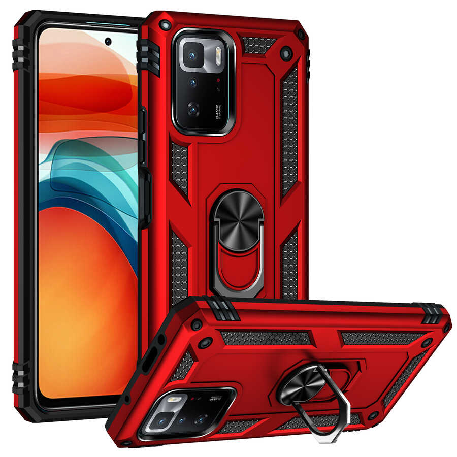 Xiaomi Poco X3 GT Kılıf Zore Vega Kapak Kırmızı