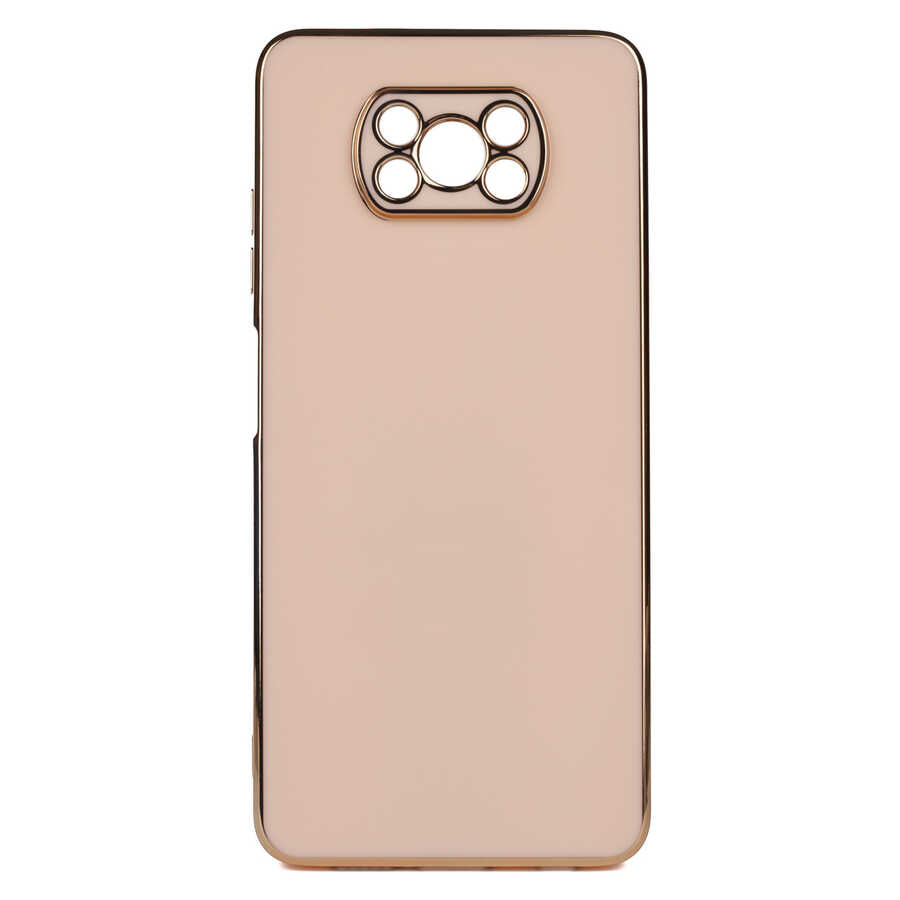 Xiaomi Poco X3 Kılıf Zore Bark Kapak Rose Gold