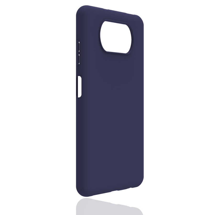 Xiaomi Poco X3 Kılıf Zore Biye Silikon Lacivert