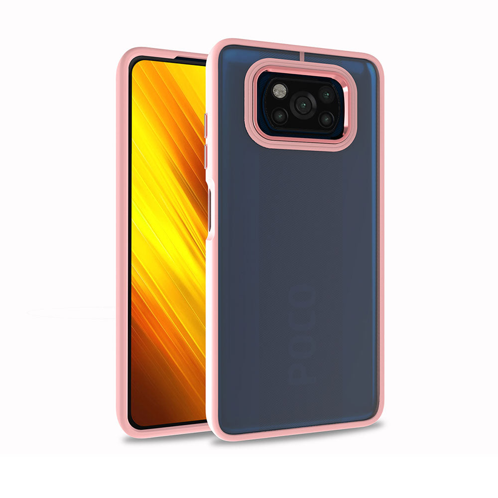 Xiaomi Poco X3 Kılıf Zore Flora Kapak Rose Gold