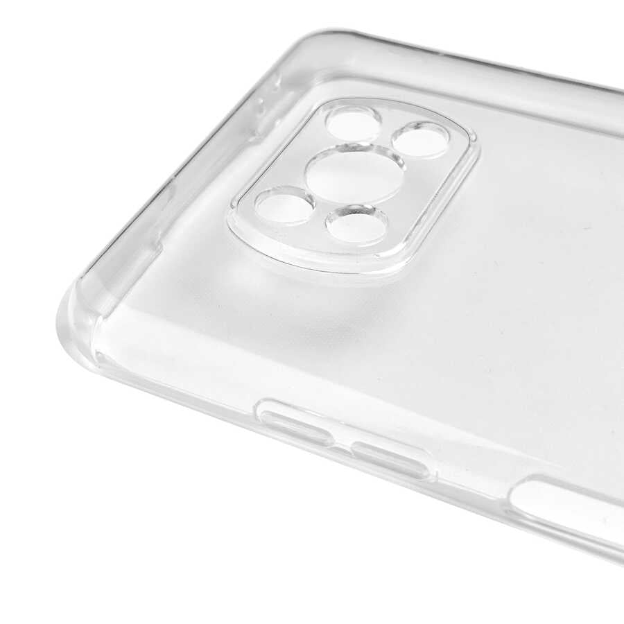 Xiaomi Poco X3 Kılıf Zore Kamera Korumalı Süper Silikon Kapak Renksiz