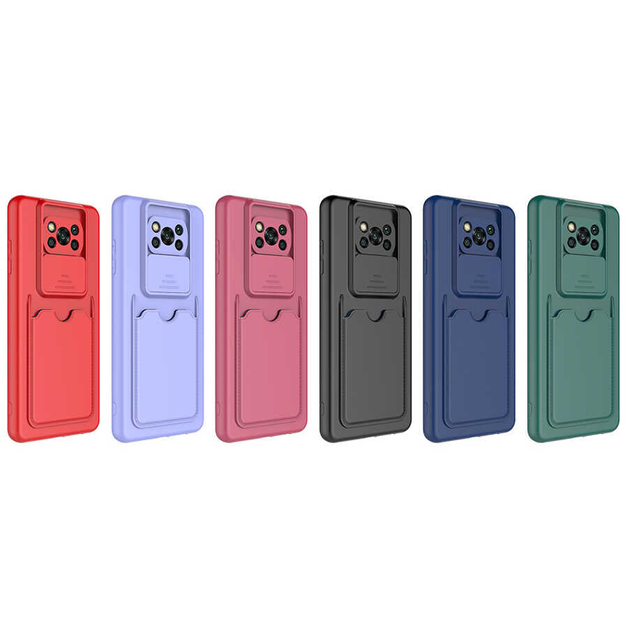 Xiaomi Poco X3 Kılıf Zore Kartix Kapak Lila