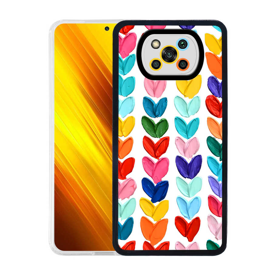 Xiaomi Poco X3 Kılıf Zore M-Fit Desenli Kapak Cow No1