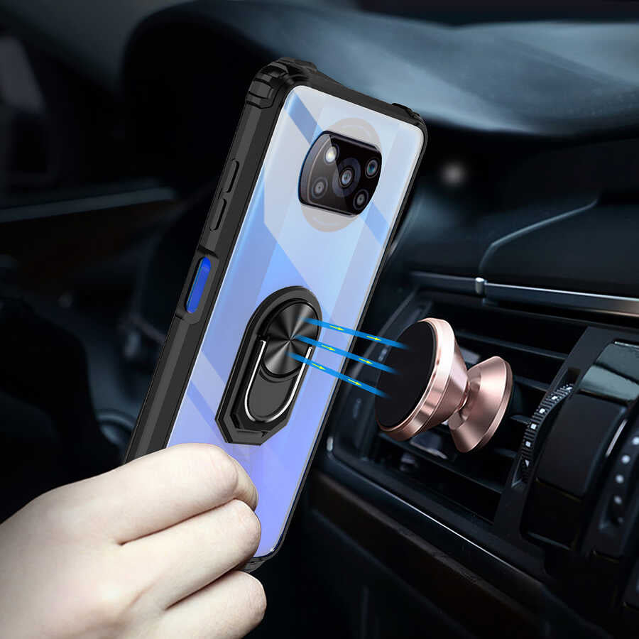 Xiaomi Poco X3 Kılıf Zore Mola Kapak Siyah