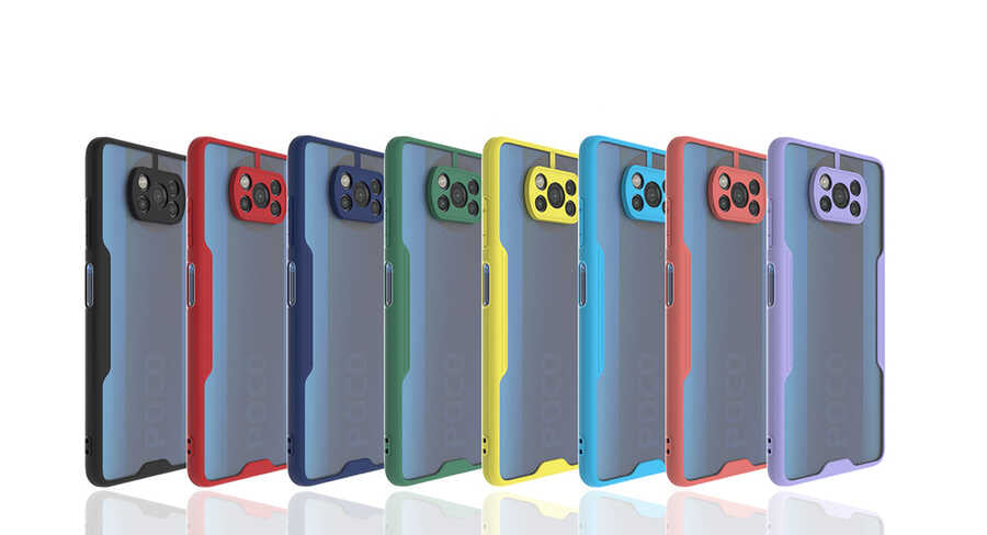 Xiaomi Poco X3 Kılıf Zore Parfe Kapak Lacivert