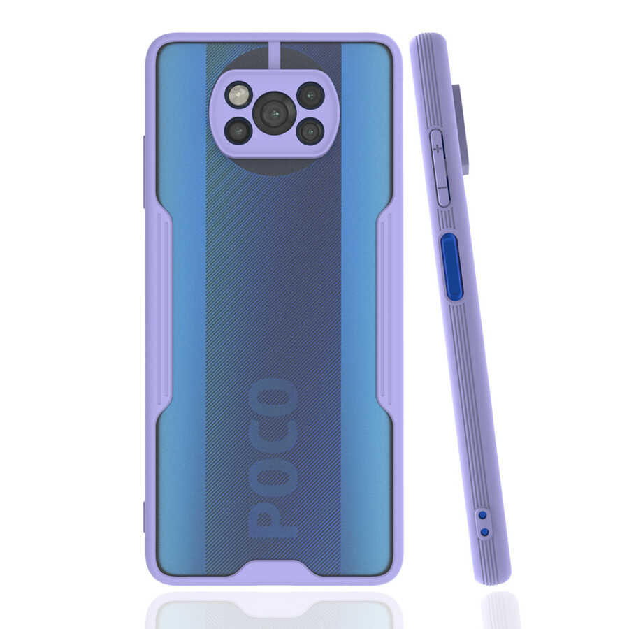 Xiaomi Poco X3 Kılıf Zore Parfe Kapak Mor