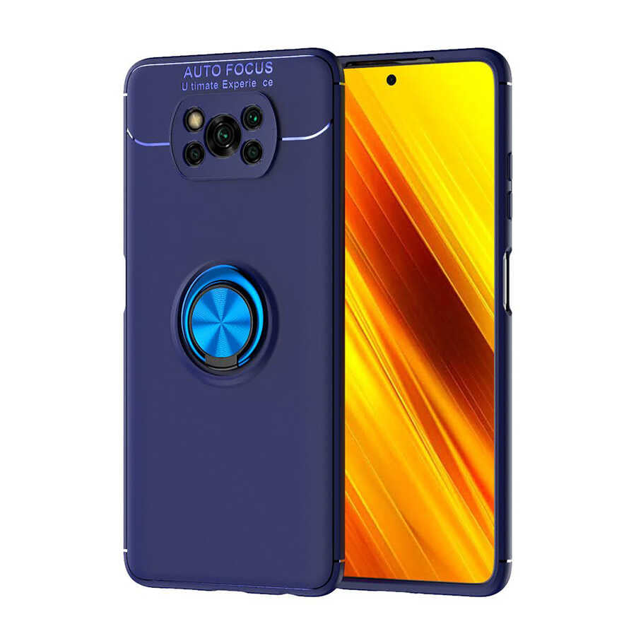Xiaomi Poco X3 Kılıf Zore Ravel Silikon Kapak Mavi