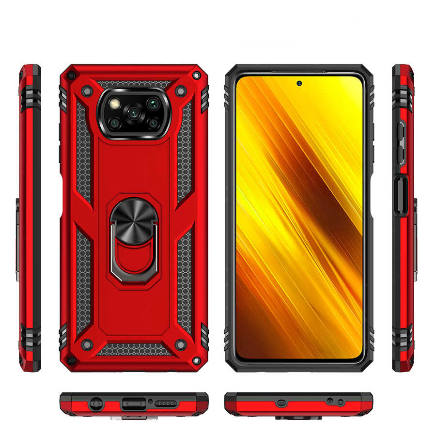 Xiaomi Poco X3 Kılıf Zore Vega Kapak Siyah