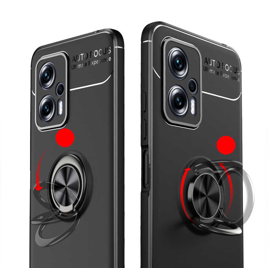 Xiaomi Poco X4 GT Kılıf Zore Ravel Silikon Kapak Kırmızı