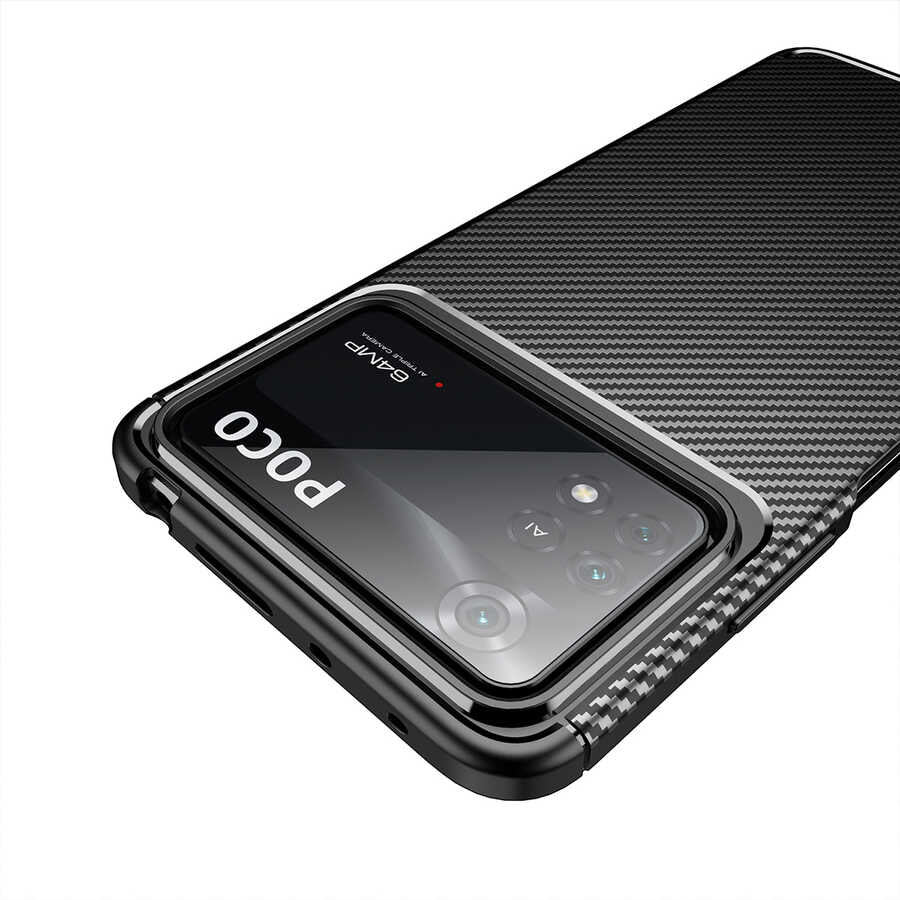 Xiaomi Poco X4 Pro 5G Kılıf Zore Negro Silikon Kapak Siyah